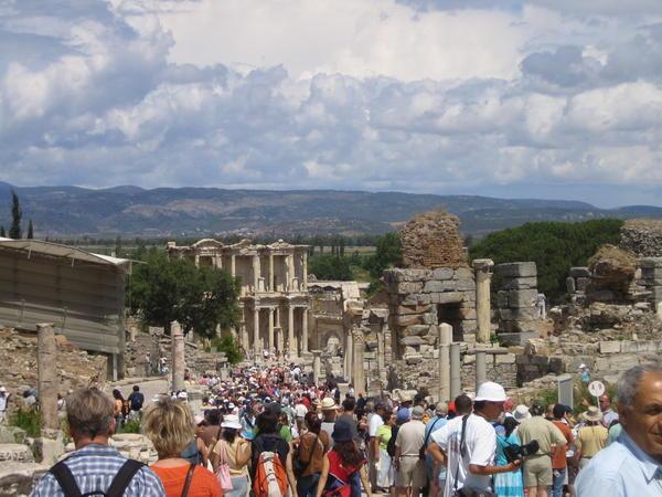 The word must've gotten out that we would be in Ephesus that day