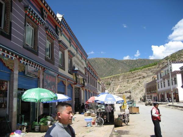 Town in Tibet with building design