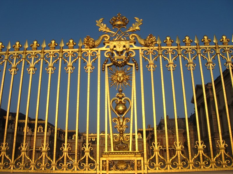 the gates outside Versailles