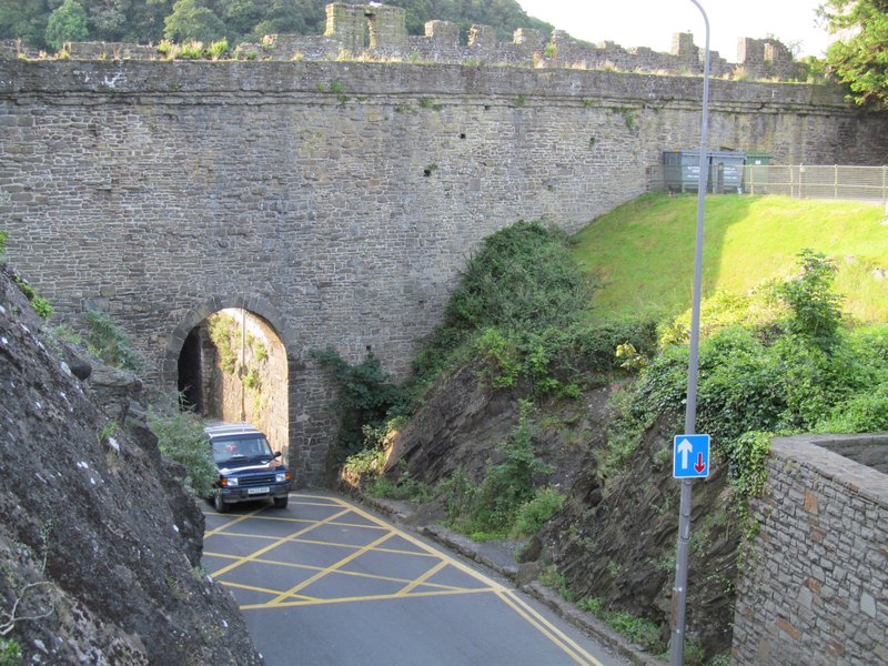 Driving into Conwy