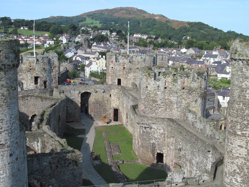 Conwy castle courtyard