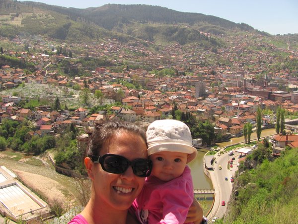 Maman et bébé à Sarajevo.