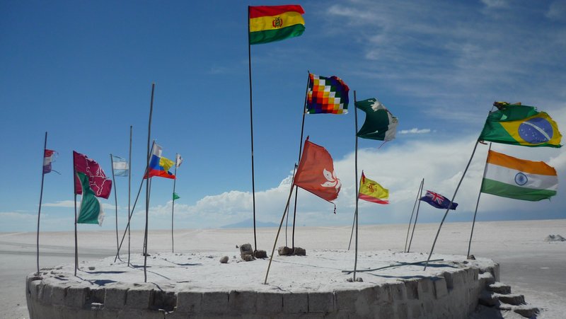 Flags on the Salar