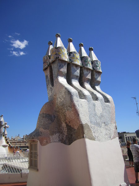 The chimney stacks on top of Casa Batllo