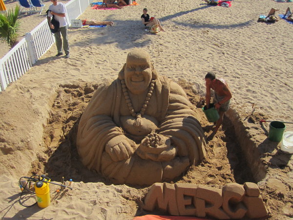 Buddha sand sculpture