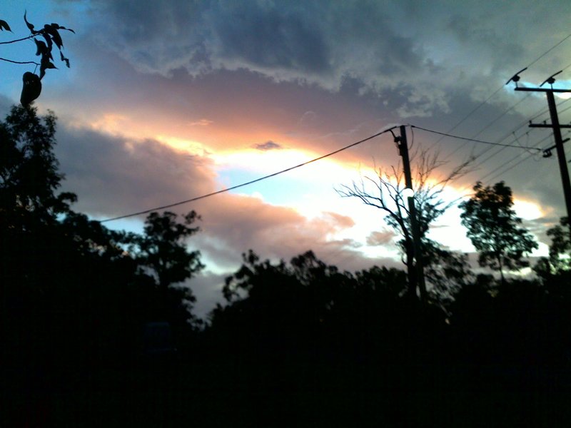 Thunderstorm sunset