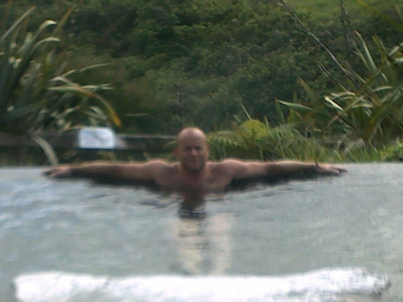 Dave in a hot bath
