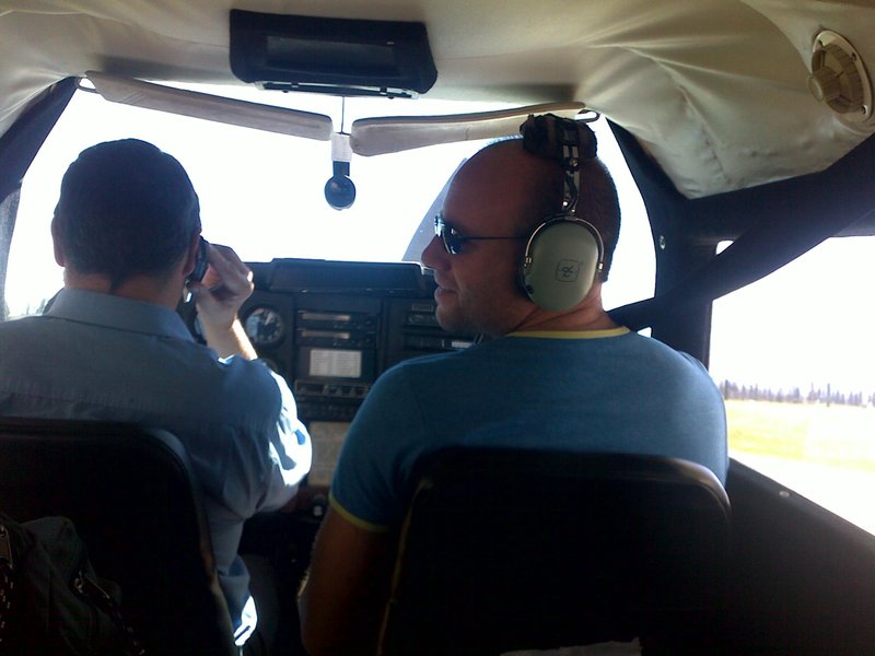 Dave making sure his co-pilot knew what he was doing