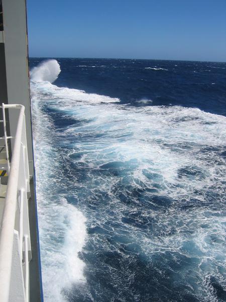 Waves across the bows, Indian Ocean