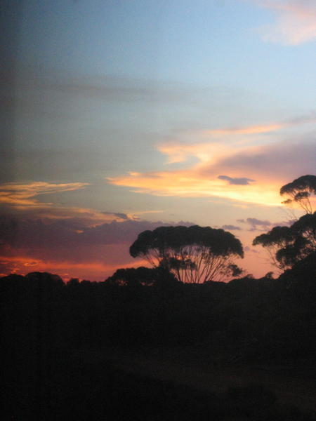 Sunset from the train, Western Australia