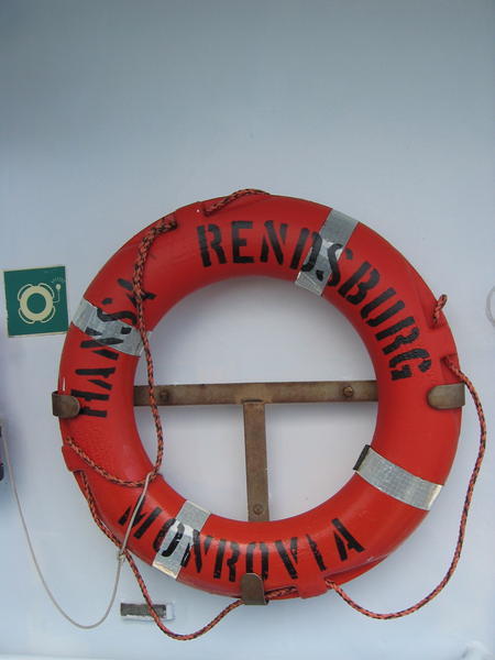 Life saver, Hansa Rendsburg, Tasman Sea