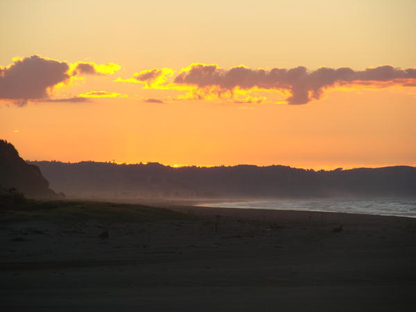 Sunset along the coast