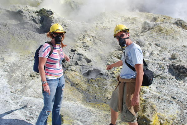 Volcanic tourists