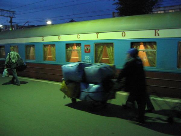 All packed for the Trans-Mongolian Express, Moscow