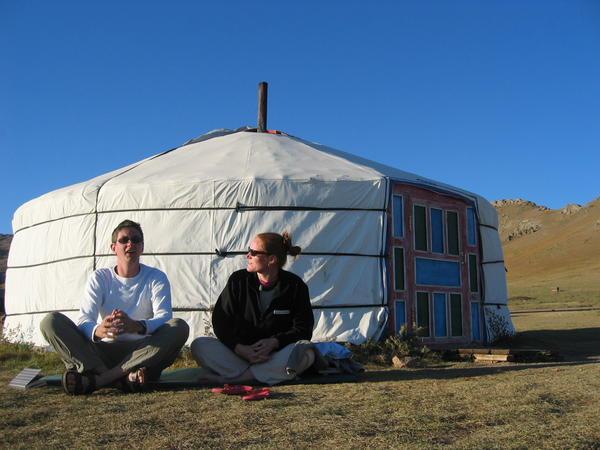Us and our Ger, White Lake, Mongolia