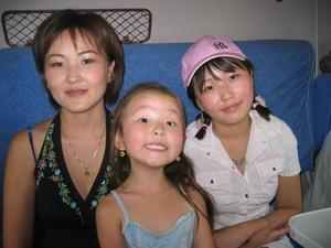 Toogi, Aneema and Ameena, Trans-Mongolian Train 