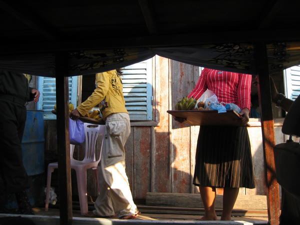 Foodsellers, Boat from Siem Reap to Batambang