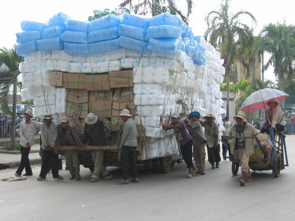 Overloaded Barrow, Cambodian-Thai Border