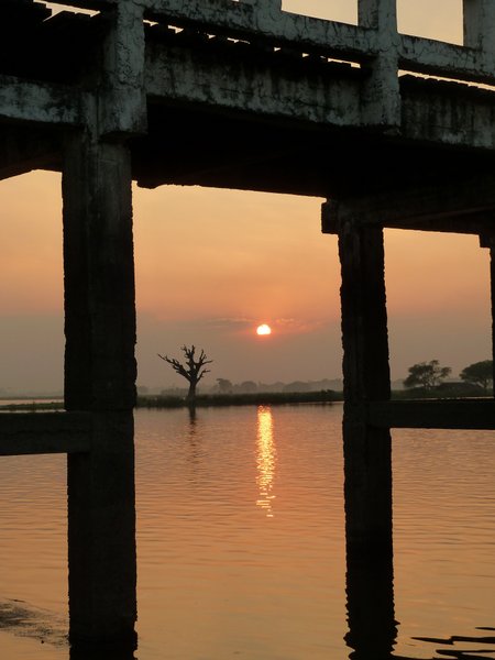 sunset at anamapura bridge  