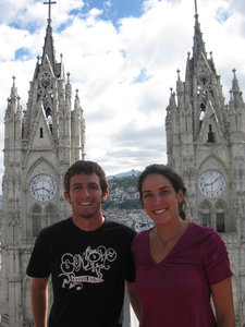 The Torres kids at Voto Nacional, Quito