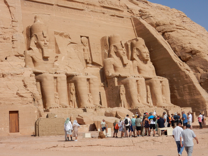 Ramesses II statues at the Great Temple