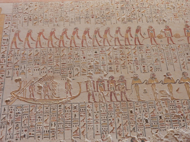Hieroglyphics at KV9-Ramesses V & VI