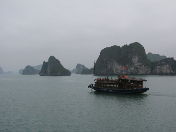 Heading out in Halong Bay...