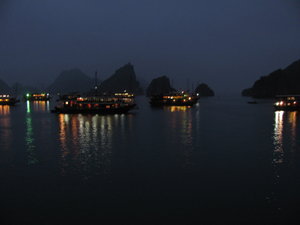 Halong Bay at night...