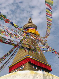 Stupa and Flags