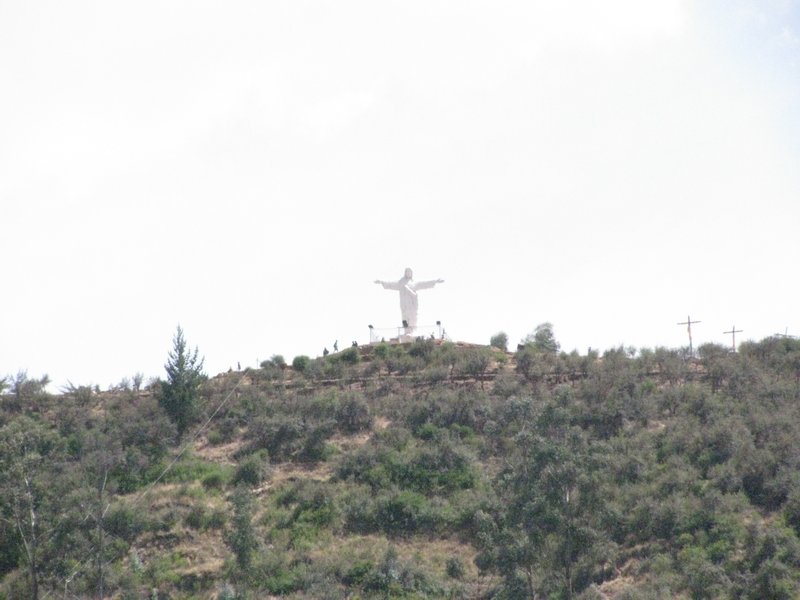 Christ on a hilltop...