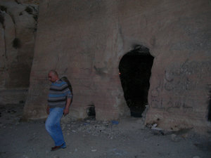 Abdul and our cave...