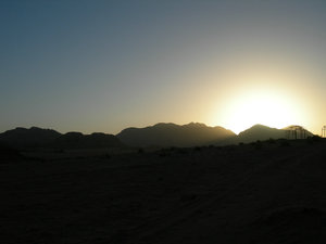 Sunrise over Wadi Rum