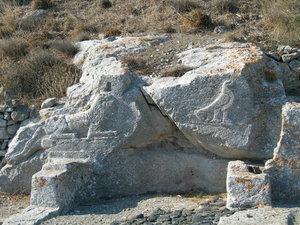 Carvings at Ancient Thira
