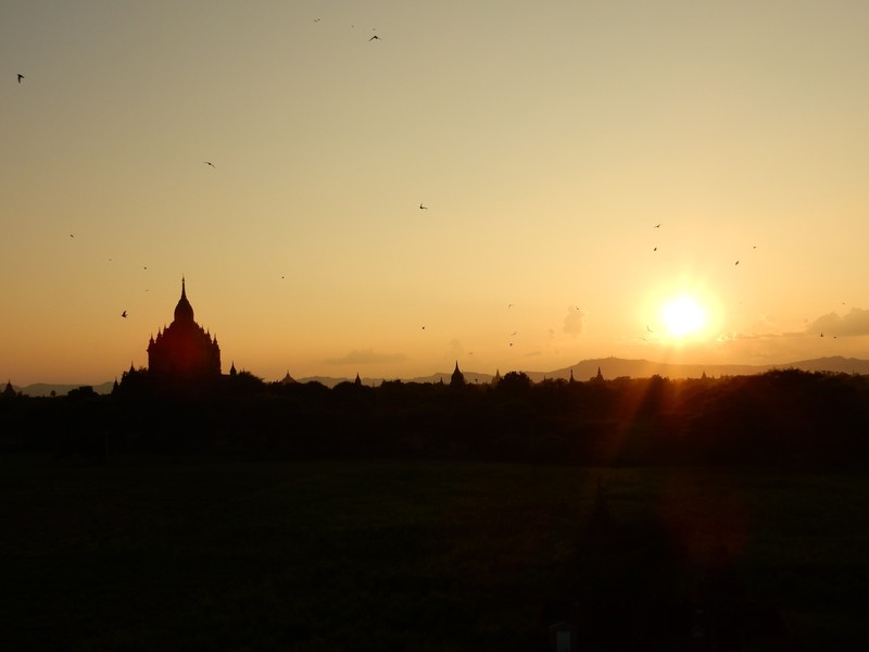 Sunset over Bagan...