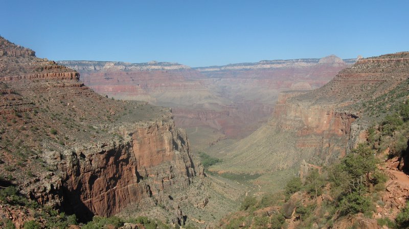 View of bright angel trail and indian garden