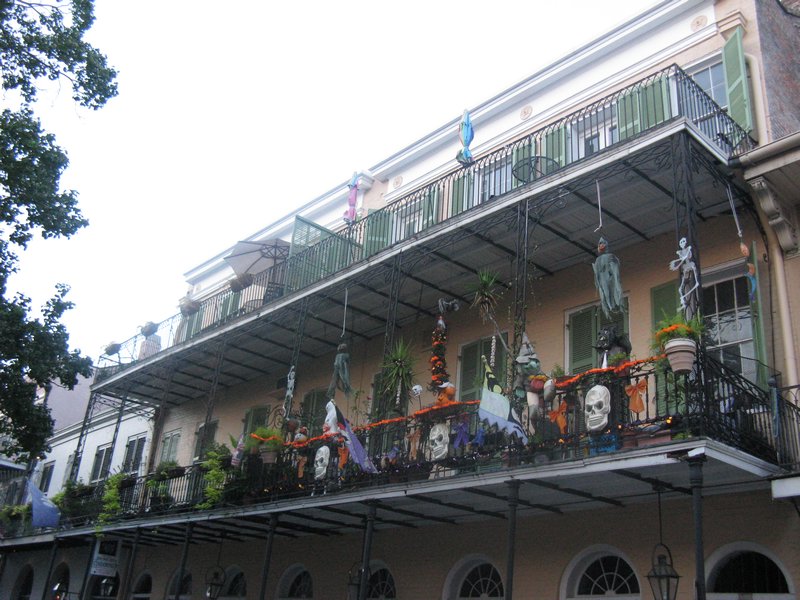 Cool decorations on the balconies