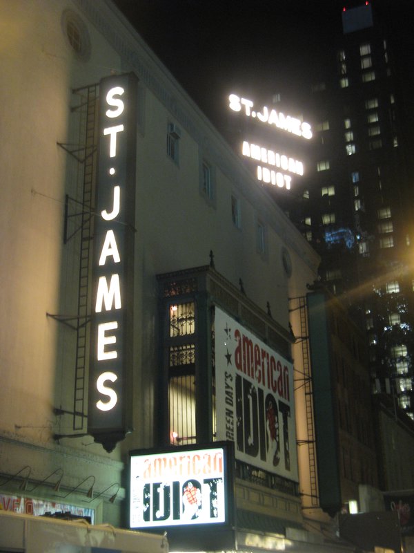 St James Theatre where we saw American Idiot