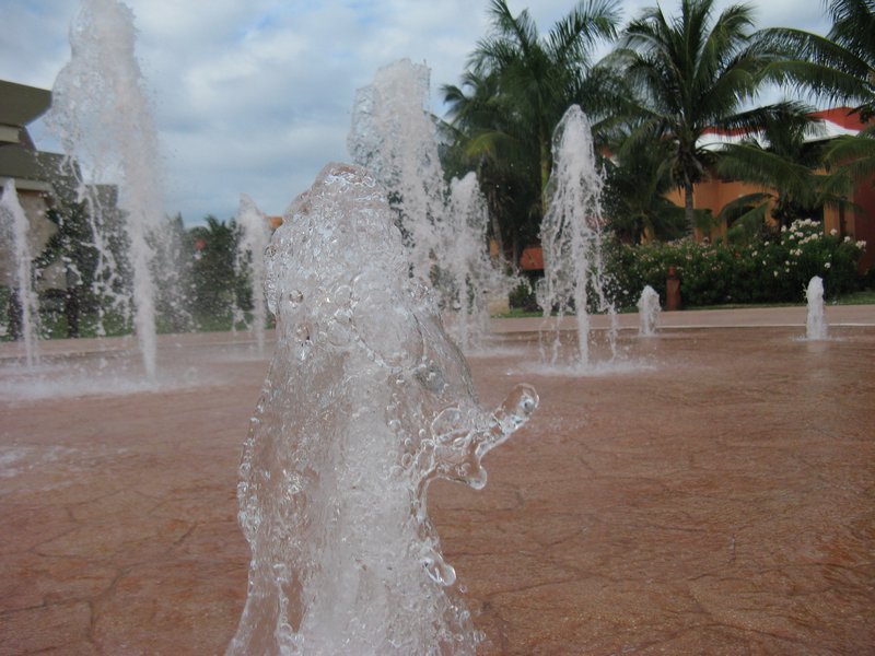Fountain at resort