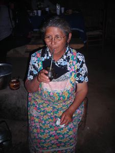 Mapuche woman and Maté