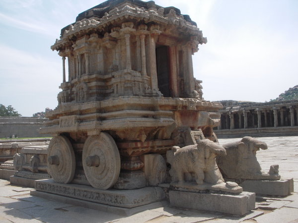 A stone chariot