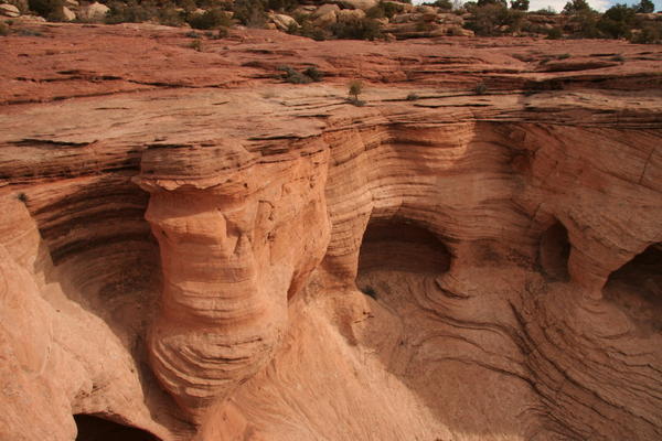 rock formations on the canyon walls