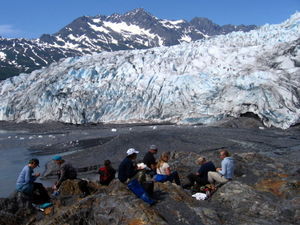 Lunching at Shoup glacier