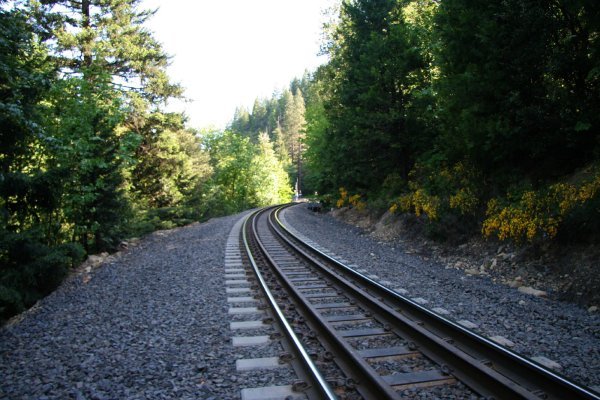 The hike along train track to Mossbrae falls