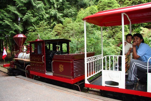 The miniature train ride in Stanley Park