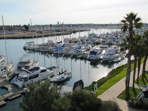 Ventura harbor from the visitor center observation deck