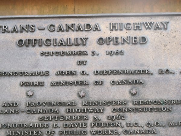 Grand opening Trans Canada highway