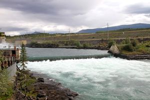 The Salmon hatchery near the dam