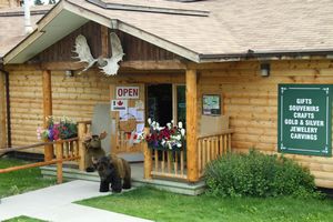 Souvenir shop - S spent significant time with the Moose and Bison