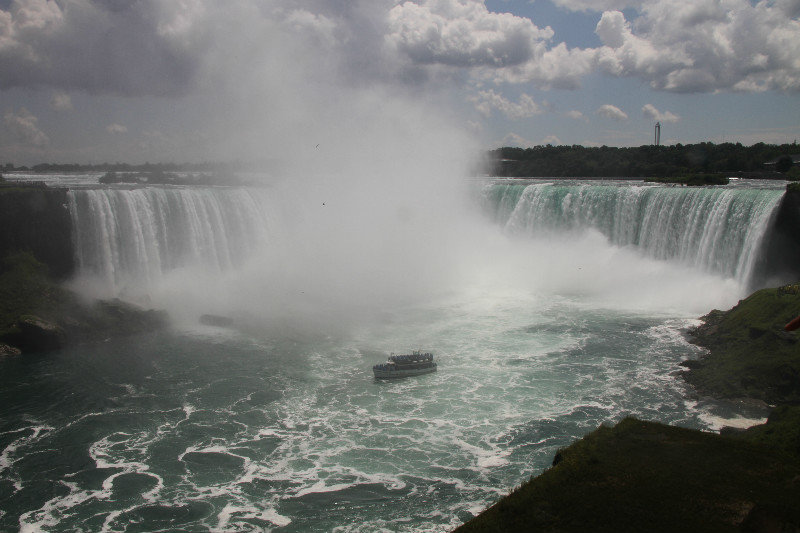more dramatic Canadian horseshoe falls