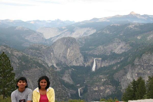 The waterfalls from Glacier Point